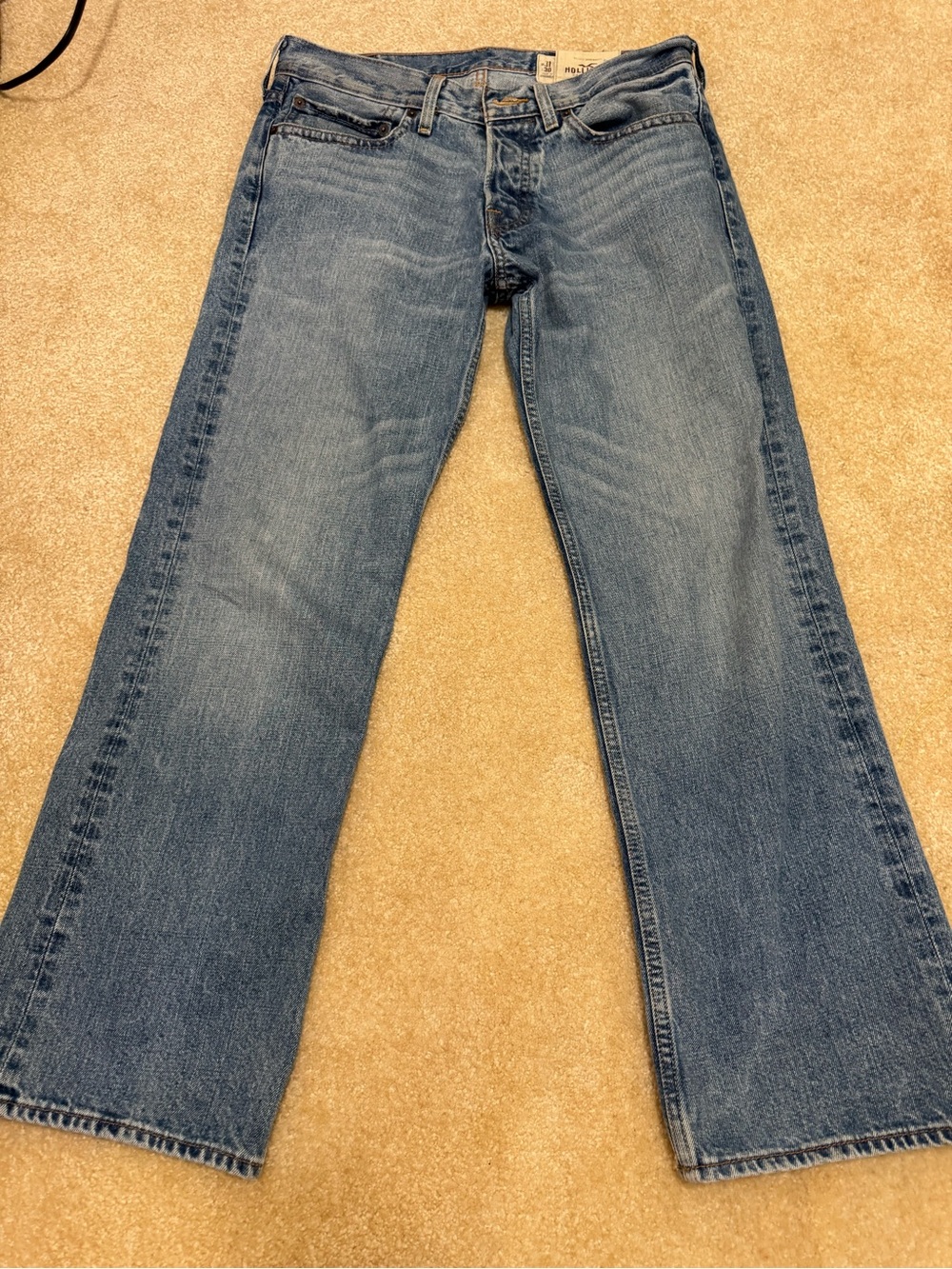Hollister Hermisa Light Blue low rise Bootcut Jeans Mens 31x30.